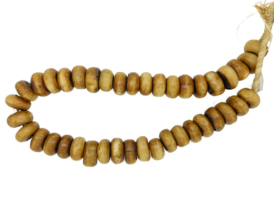 Large Horn Beads from Ghana: Light Brown