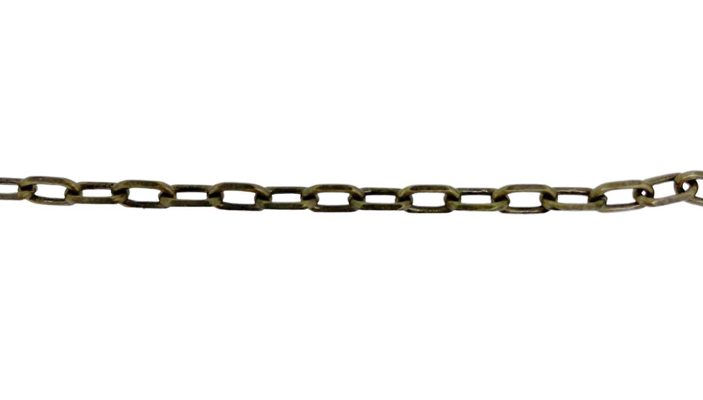 Antique Copper Plated Brass 5x2mm Diamond Cut Cable Chain