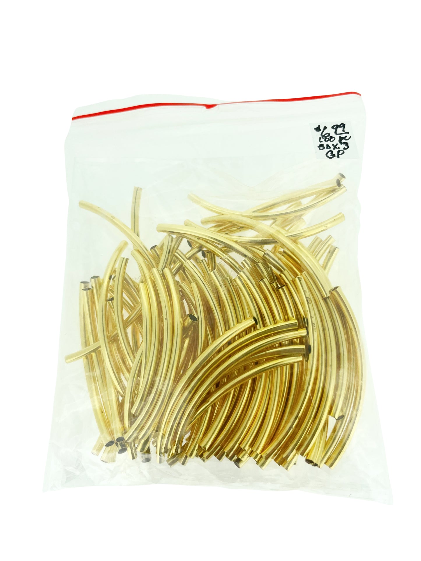 Gold Plated Spacer Tubes, 50x3mm, 100 pc per Package