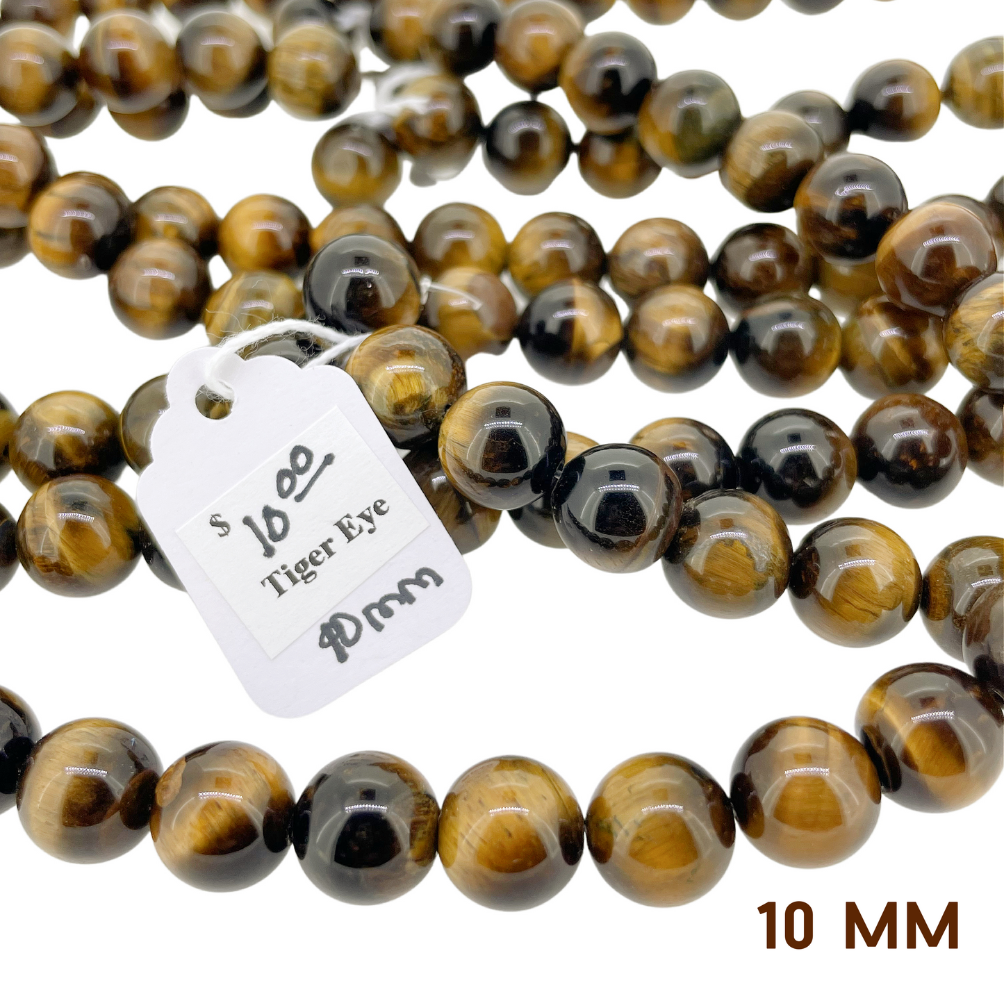 Tiger's Eye Round Beads: 6mm & 10 mm Strands