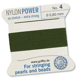 Griffin Nylon Power Cord Olive