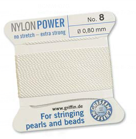 Griffin Nylon Power Cord White 