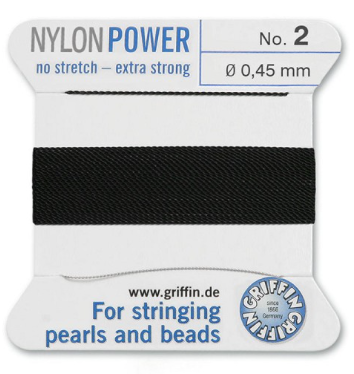 Griffin Nylon Power Cord Black 