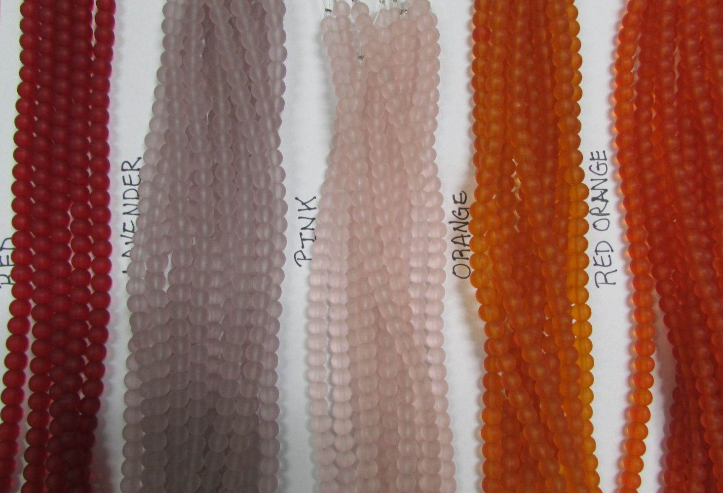 sea glass bead 6mm round strands 20 colors manmade