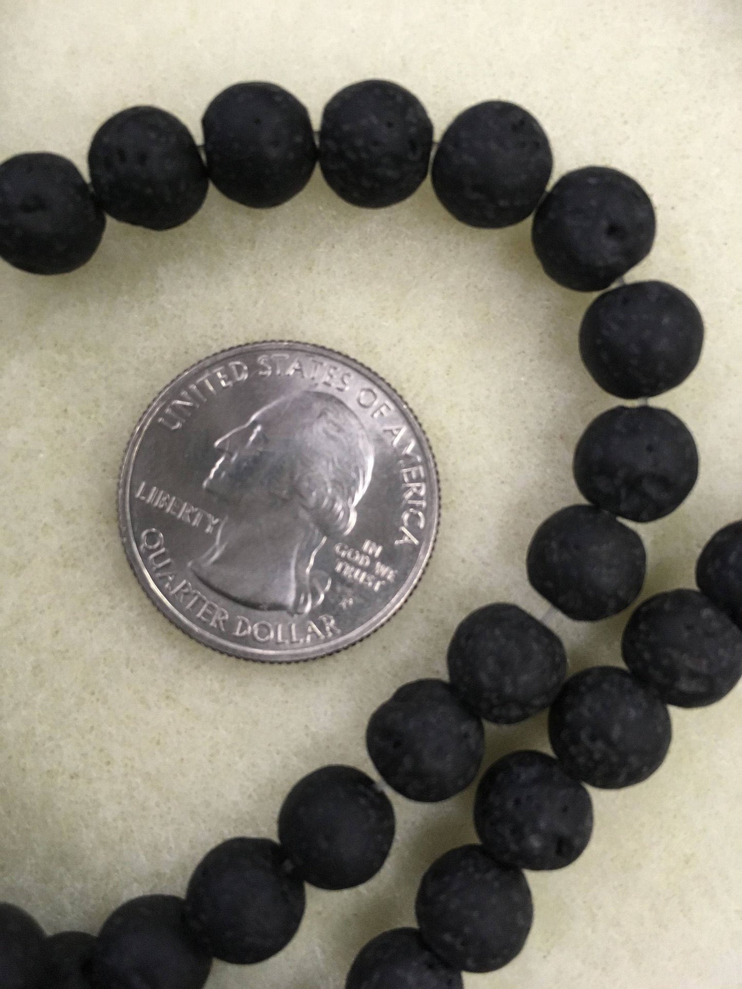 Lava Beads Black rounds strand, 6mm,8mm,or 10mm 15 inch strand