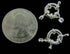 Spring Ring 15mm with double loops, 2 piece Nautical style