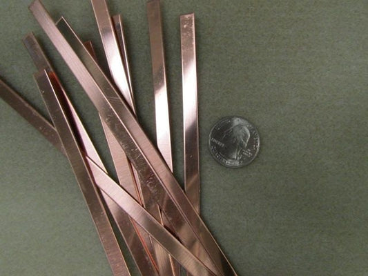 Copper Bracelet Blank x 2 for cuffs; .25" x 6in ; 18 gauge
