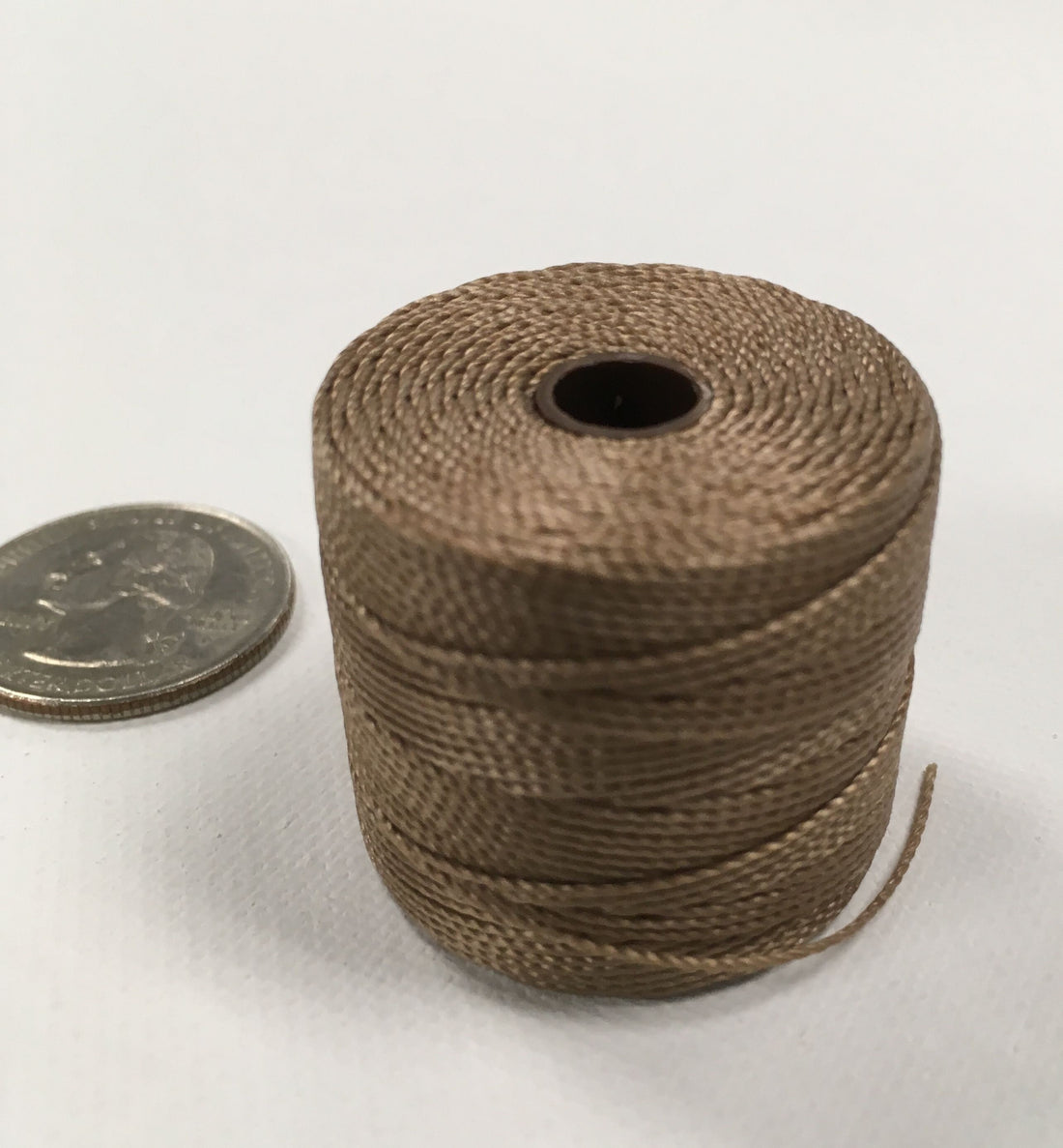S-lon bead cord Medium Brown TEX210 nylon (Sable)
