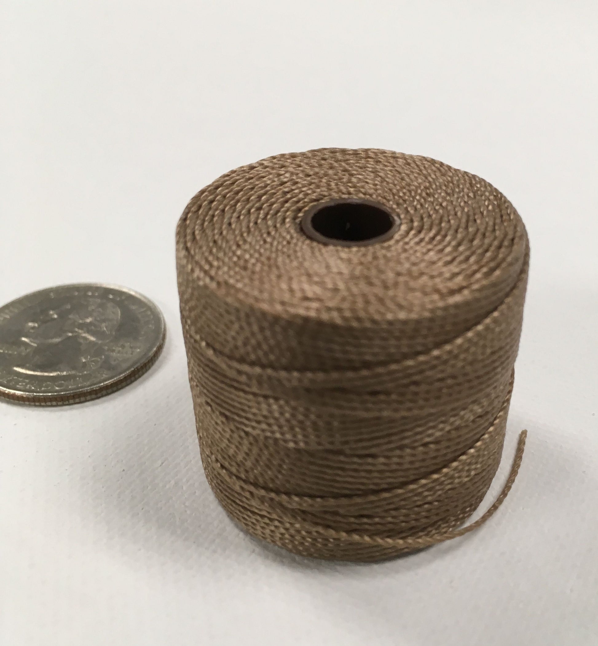 S-lon bead cord Medium Brown TEX210 nylon (Sable)