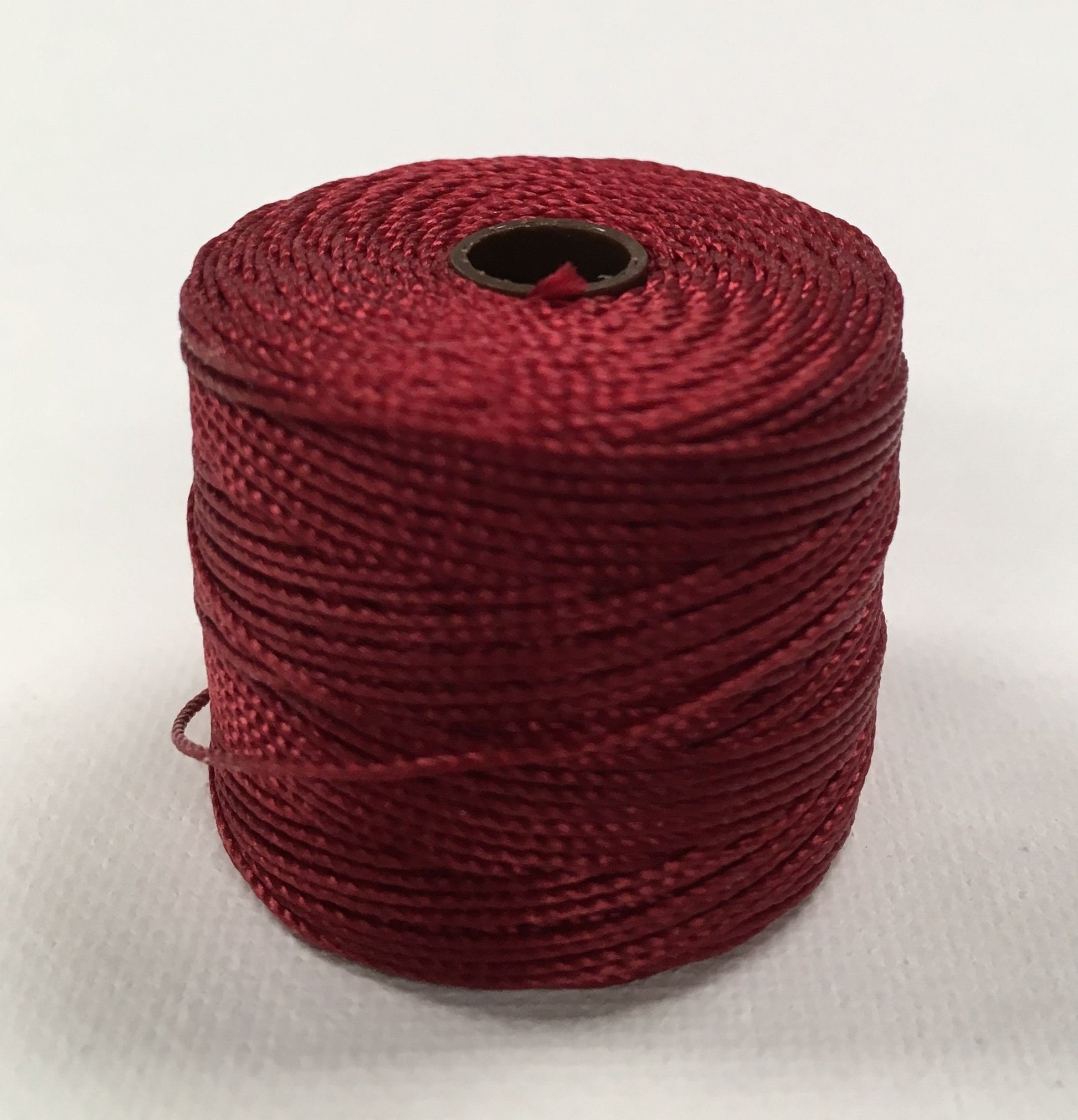 S-Lon TEX210 Dark Red nylon bead cord 77 yard