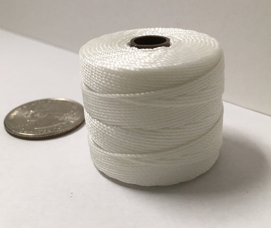 White S-Lon Bead Cord TEX210 nylon