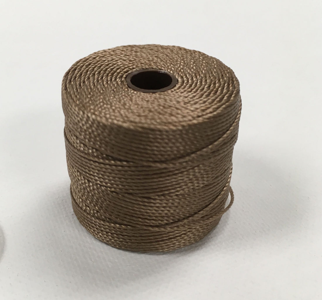 S-lon bead cord Medium Brown TEX210 nylon (Sable)