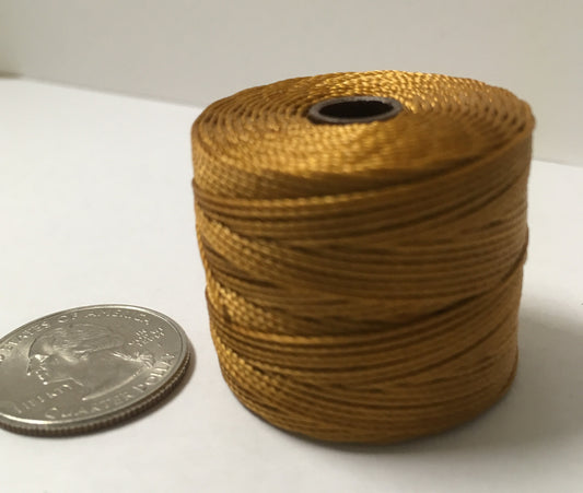 S-Lon TEX210 Gold nylon bead cord 77 yard