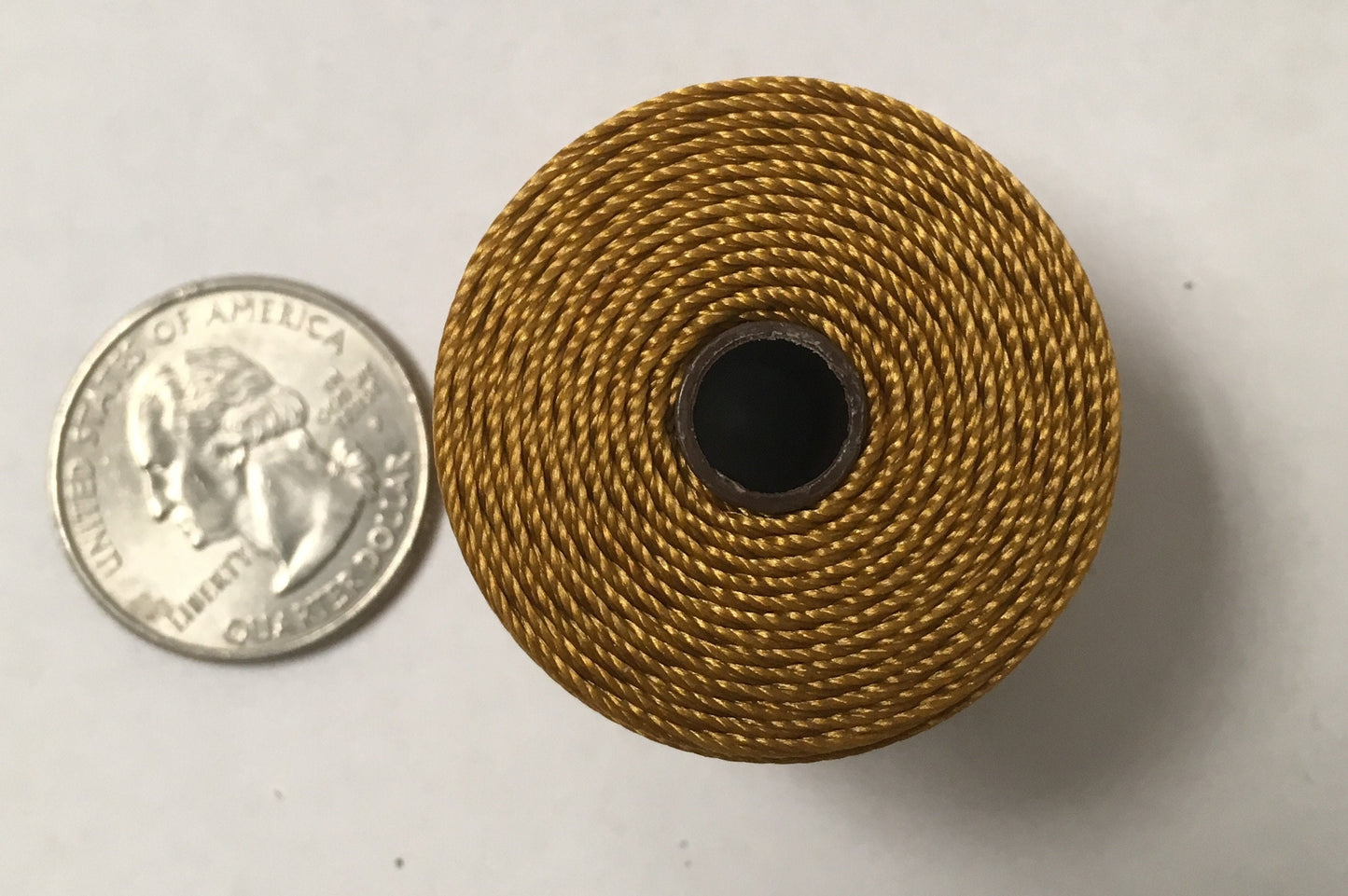 S-Lon TEX210 Gold nylon bead cord 77 yard