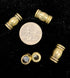Magnetic Antique Goldplate Tube Clasp, 4-piece