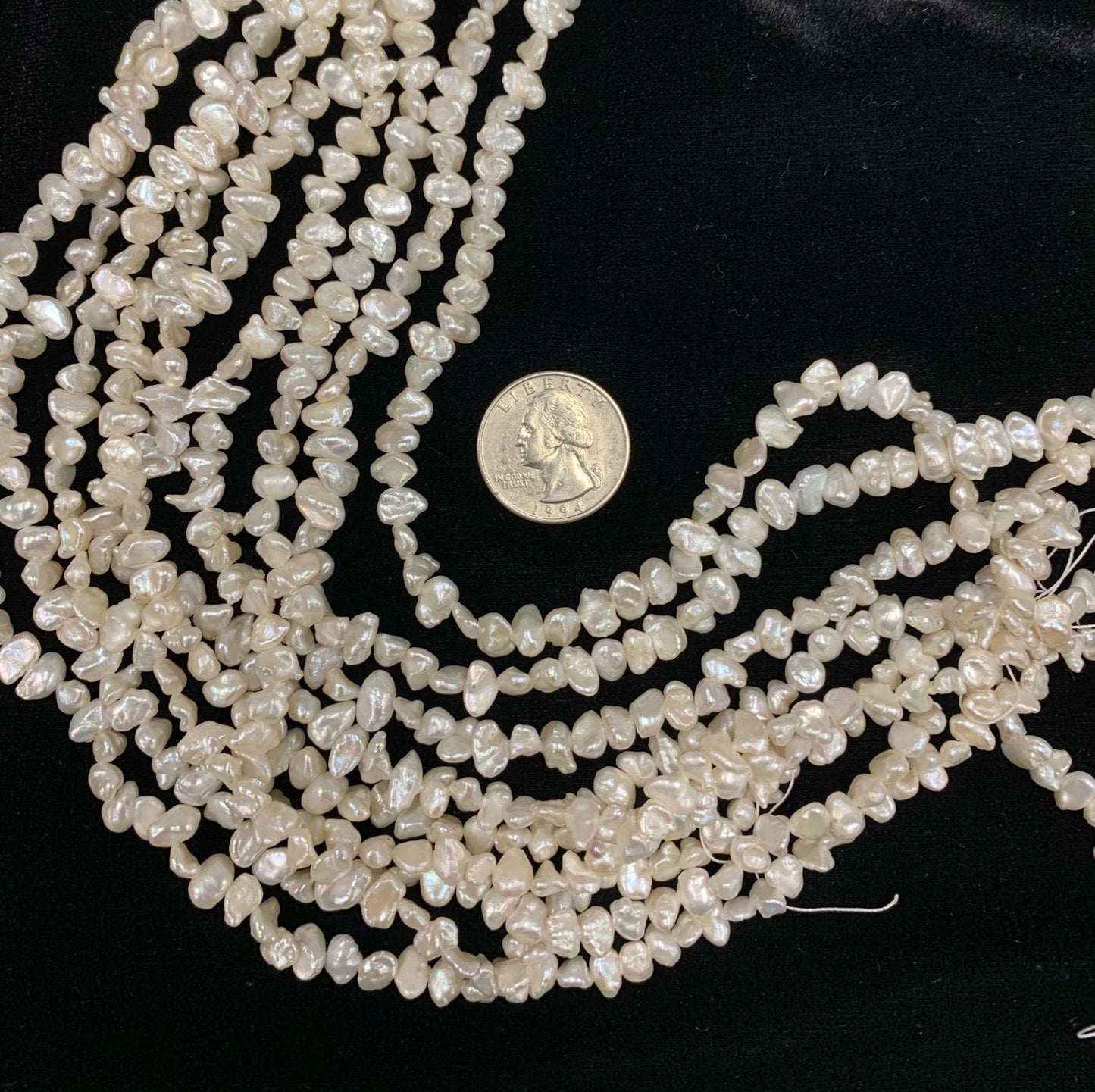 Mother of Pearl 2mm Tan Faceted Round Beads - 15 inch strand