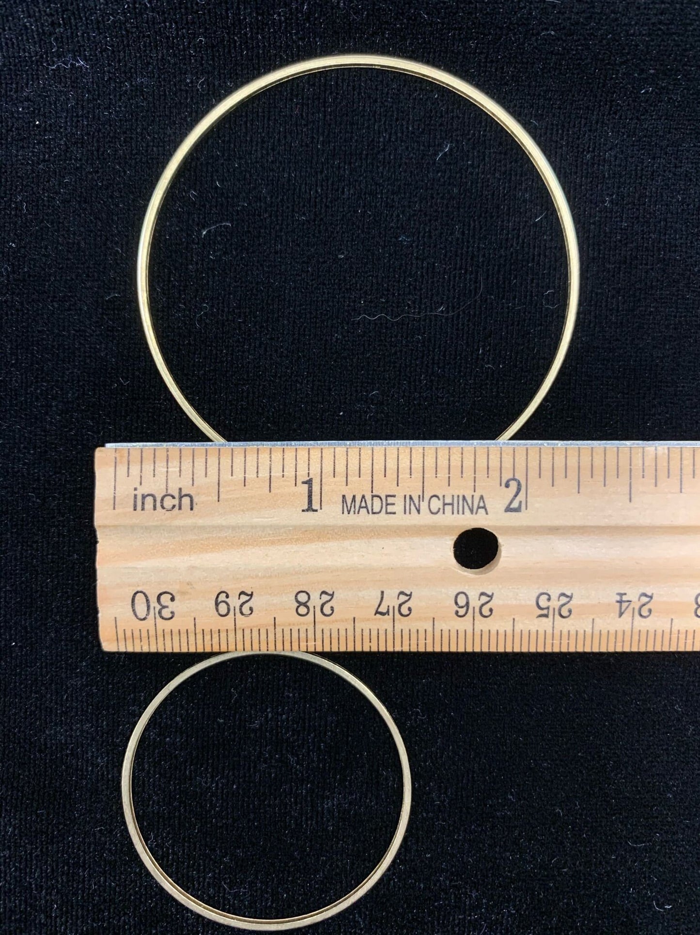 Solid Brass Soldered rings, 2 sizes