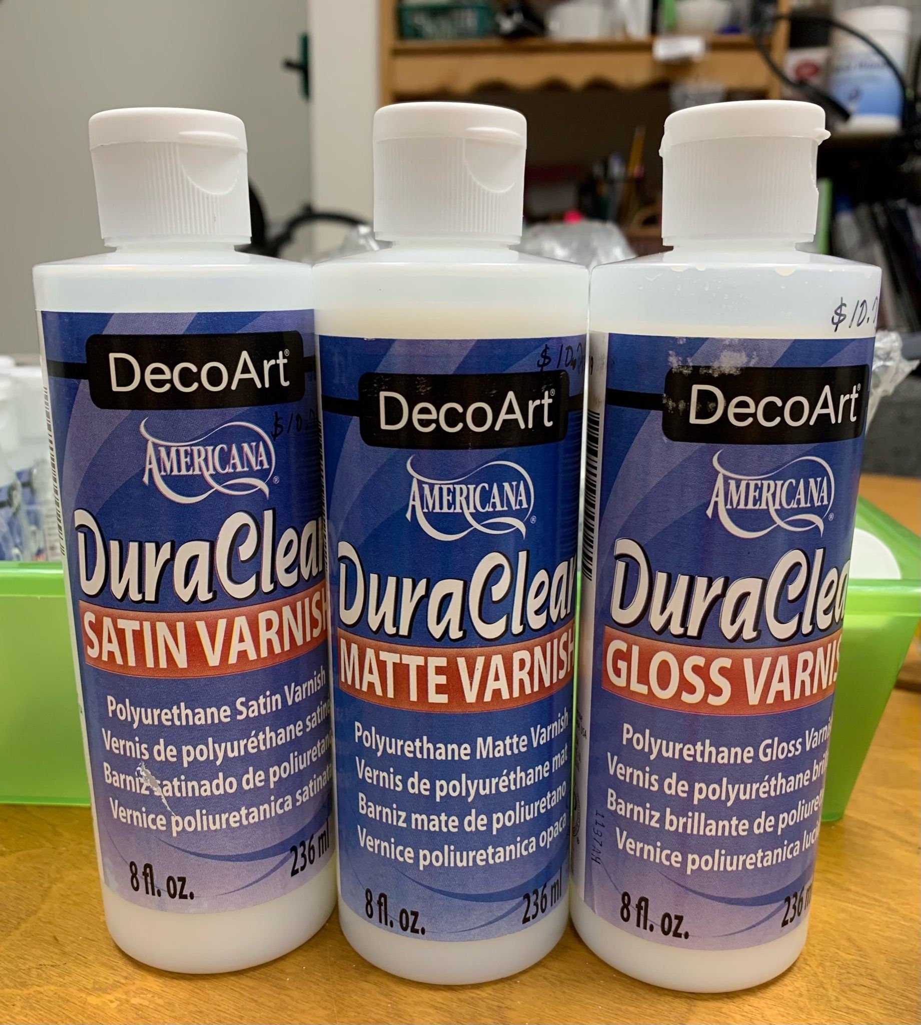 DuraClear acrylic varnish by DecoArt, 2 ounce bottle, 4 options –  beadsandbrushstrokes