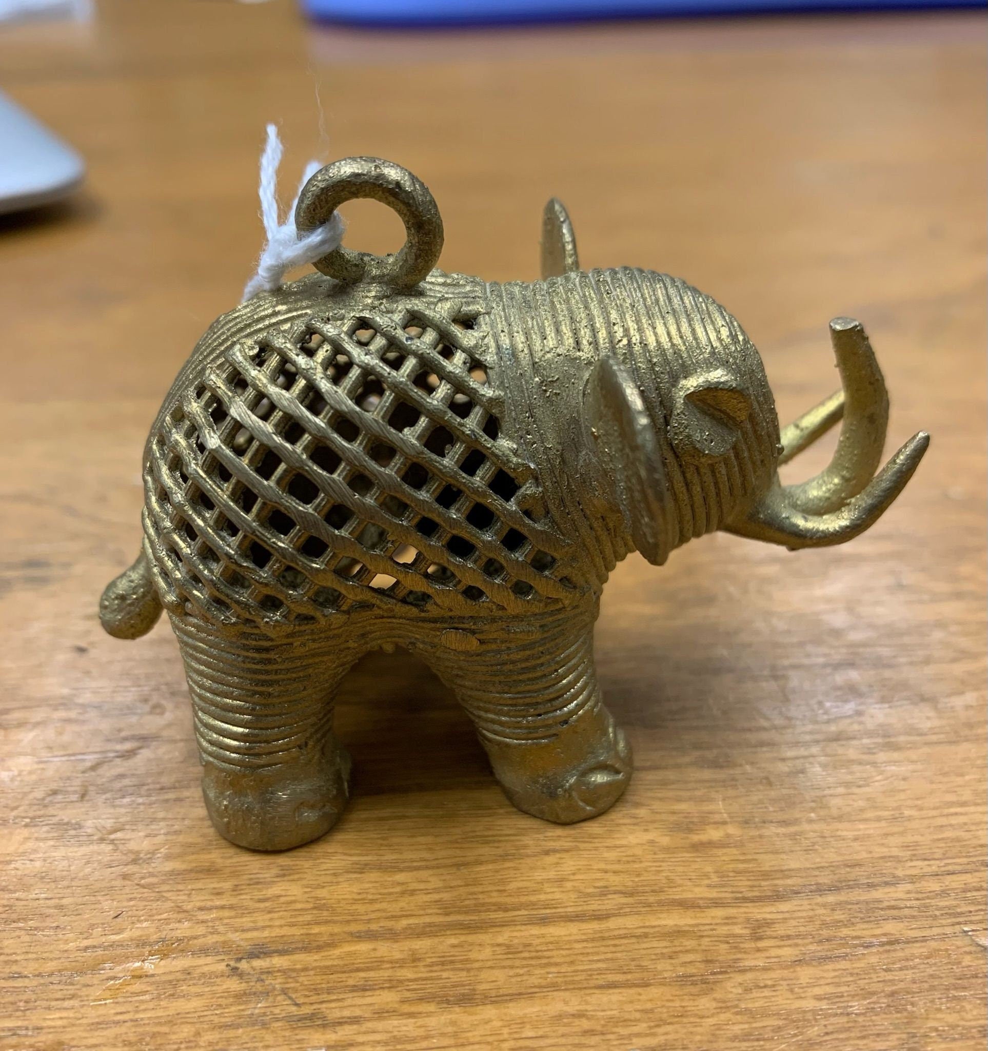 Brass Elephant Pendant, from Ghana