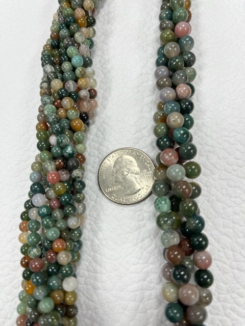 Fancy Jasper 4mm rounds, 15-16 inch strands