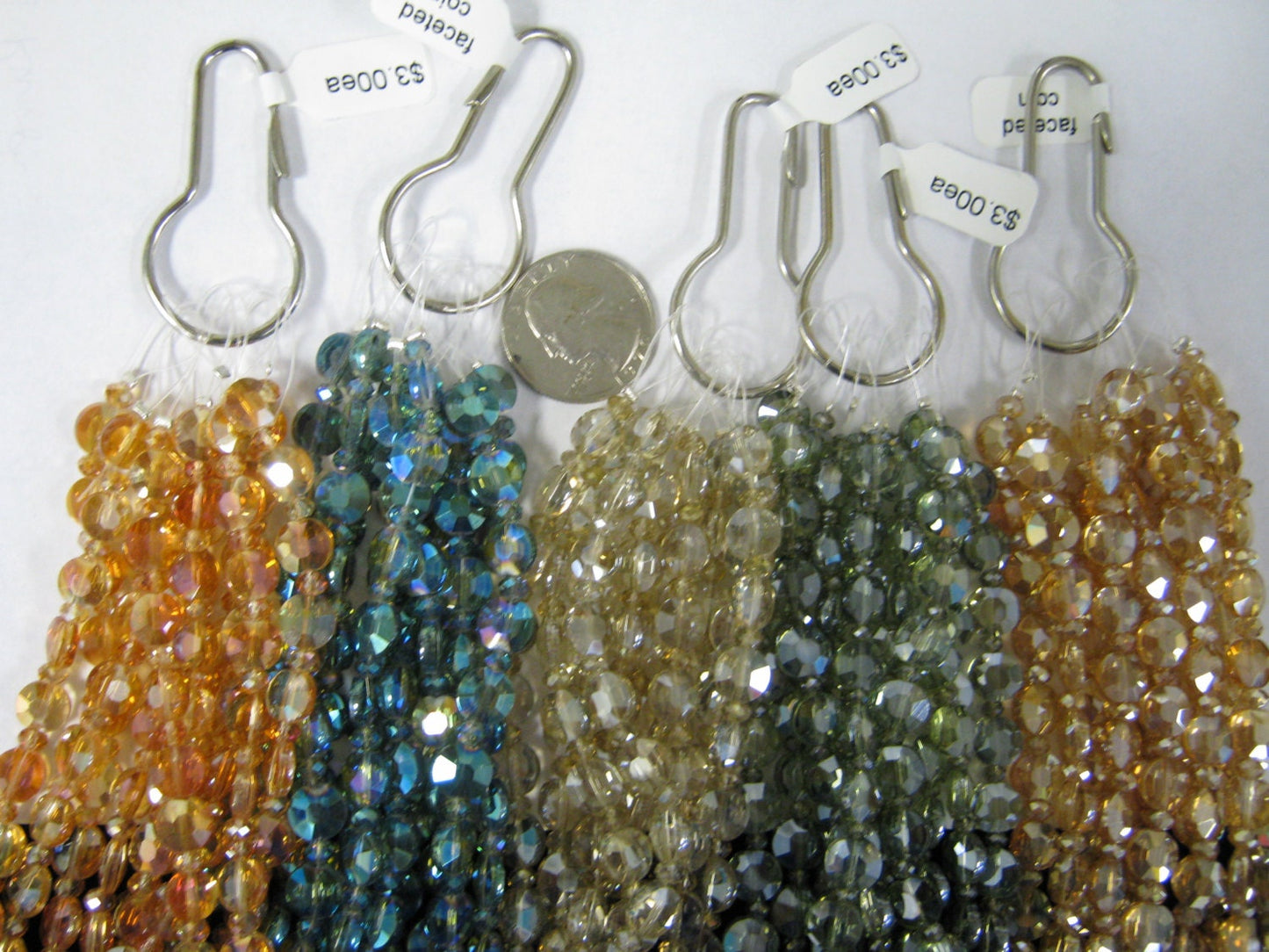 Faceted Crystal 10mm coin strand