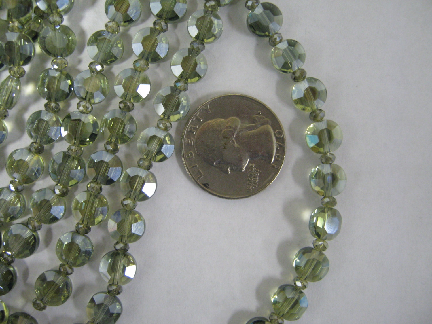 Faceted Crystal 10mm coin strand