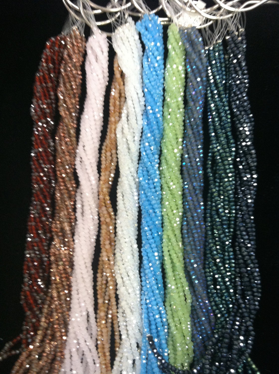 Crystal beads 1.5x2.5mm Rondelle ( Mint opaque 3p)