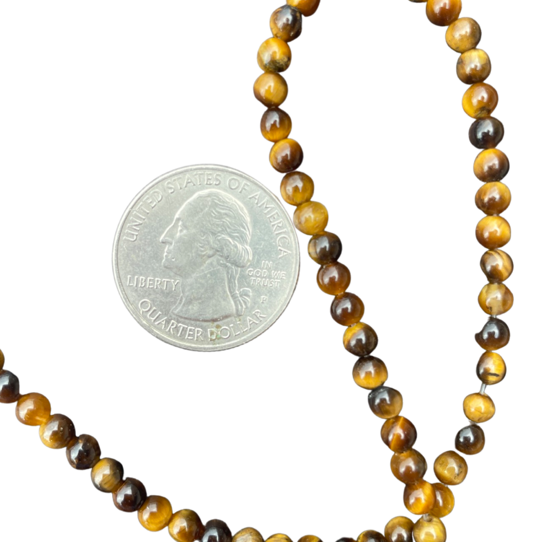 Tiger Eye Beads 4mm Round