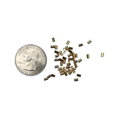 Crimp Tubes 2X3MM Gold Plated