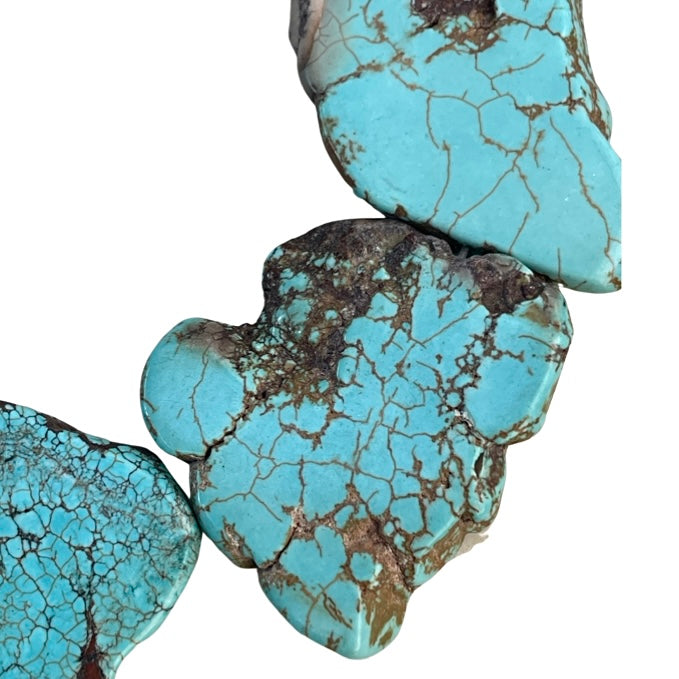 Magnesite Freeform Slab Turquoise Beads