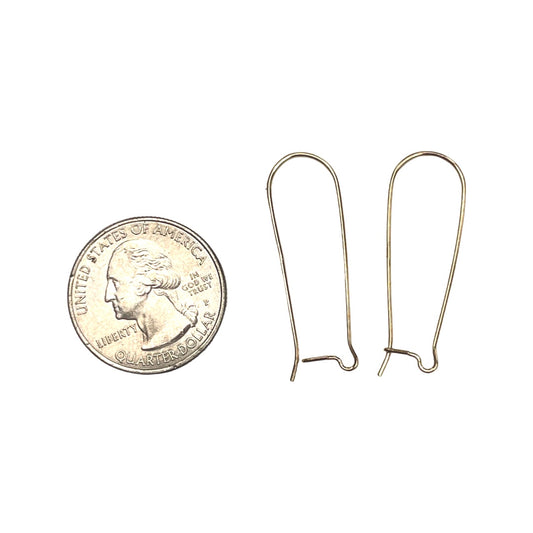 Gold Filled Kidney Ear Wires 35mm