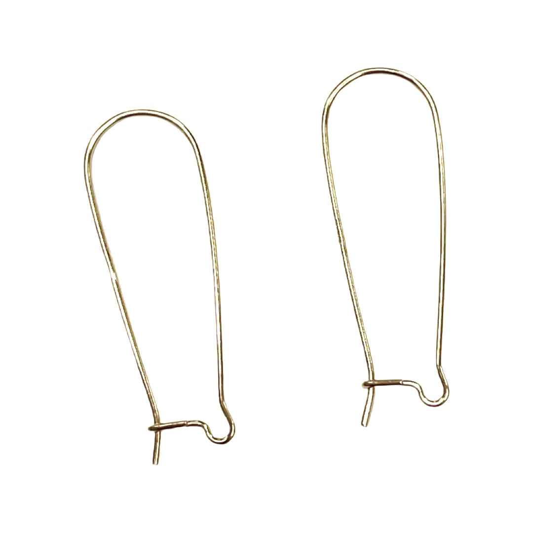 Gold Filled Kidney Ear Wires 35mm