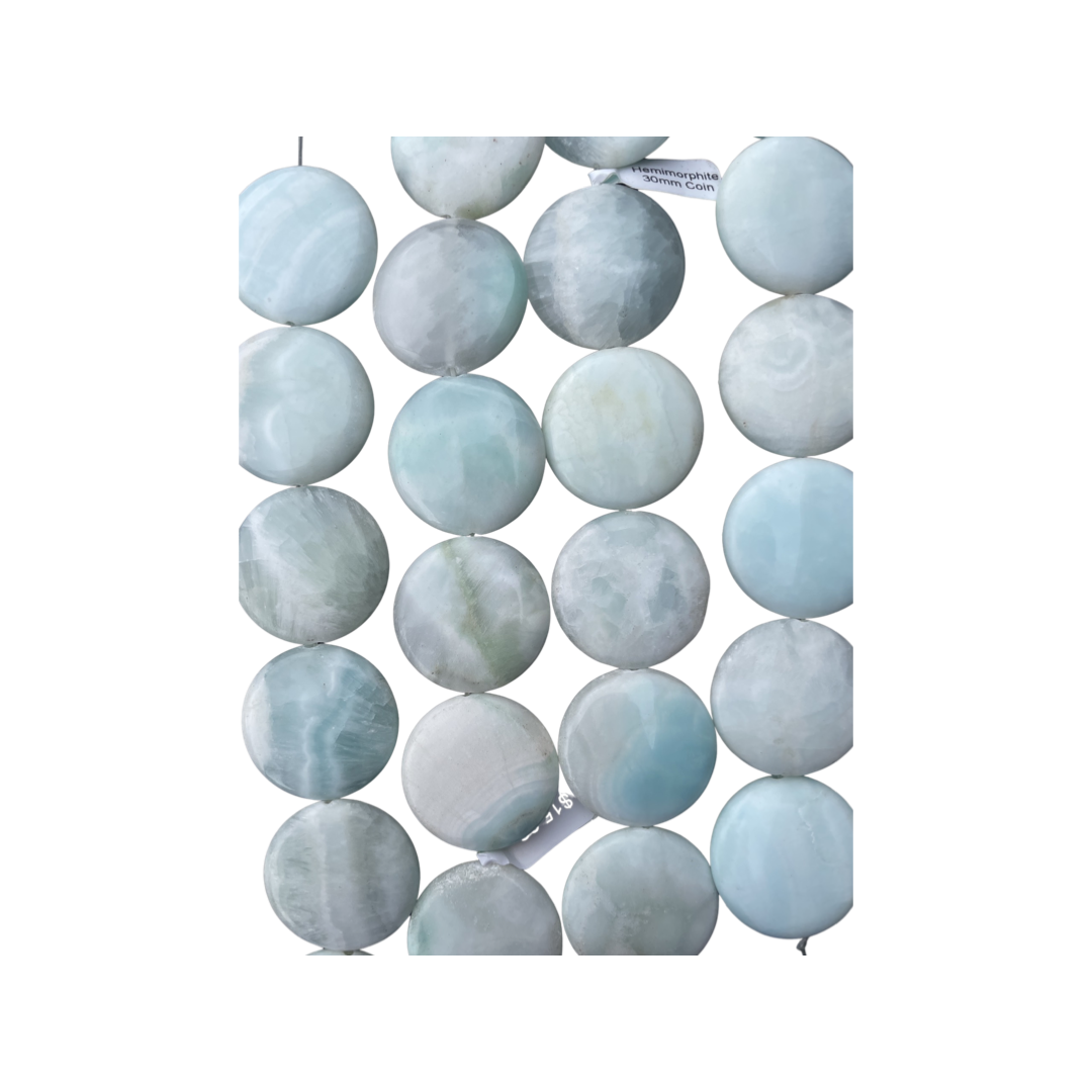Hemimorphite 30mm Coin round
