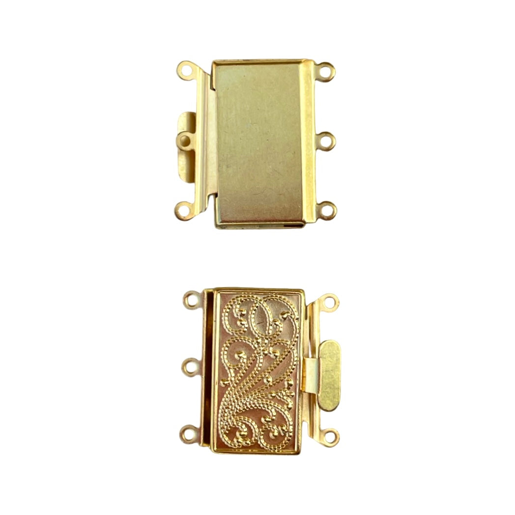 Three Strand Clasp Brass