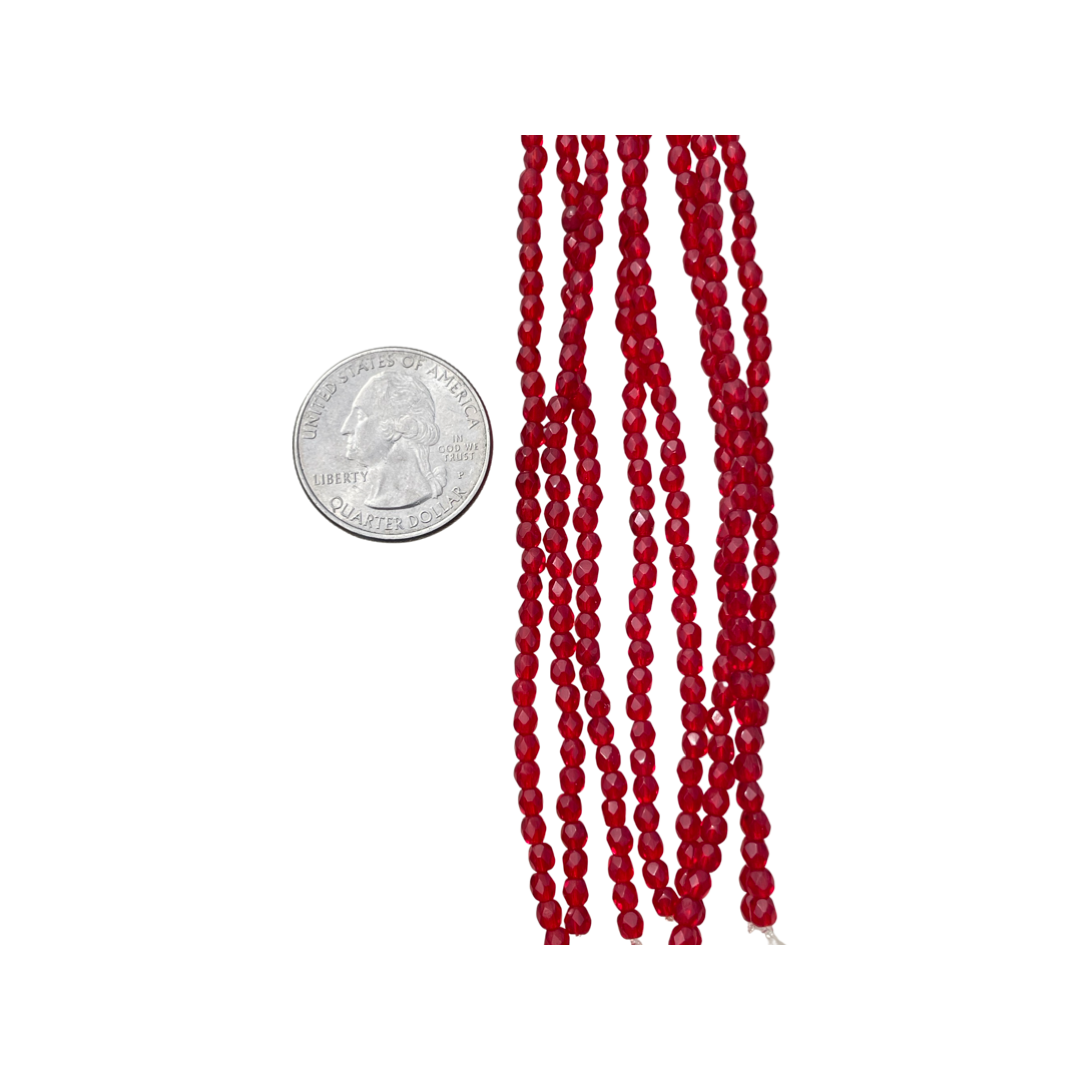 Red Czech Glass Beads