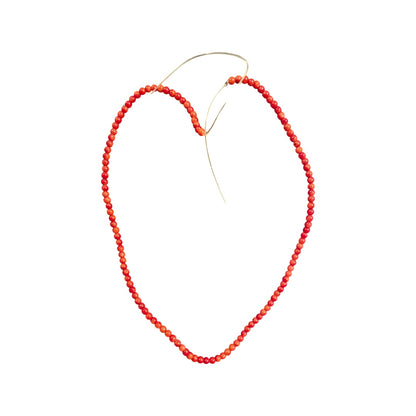 Coral -Dyed Beads 3mm Round